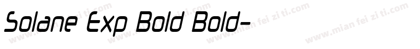 Solane Exp Bold Bold字体转换